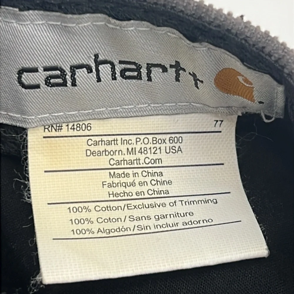 Carhartt Corduroy Cap in Gray with Pink Embroidery adjustable